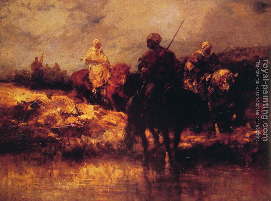 Adolf Schreyer : arabs on horseback II